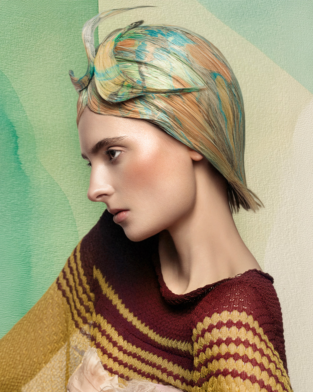 Creative Colour Avant Garde Slick Sculptured Bob - Ivonne Martens Opdam - Marble Collection